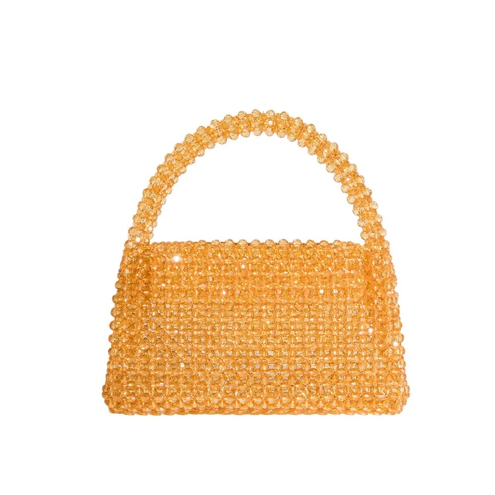 Sherry Citrine Beaded Top Handle Bag - FINAL SALE sold by Melie Bianco