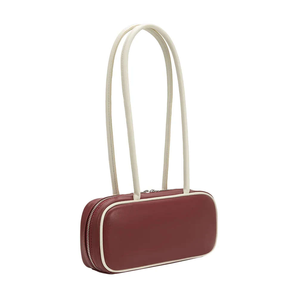 Micaela Burgundy Red Recycled Vegan Shoulder Bag sold by Melie Bianco product image thumbnail 2