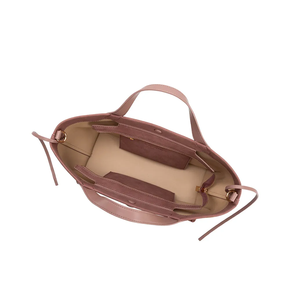Jill Mauve Recycled Vegan Suede Tote Bag sold by Melie Bianco product image thumbnail 4