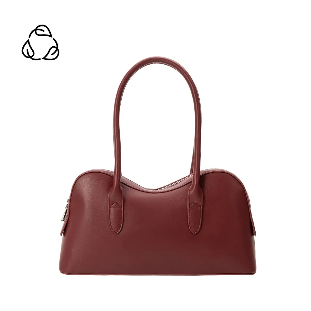 Tilda Burgundy Recycled Vegan Shoulder Bag sold by Melie Bianco