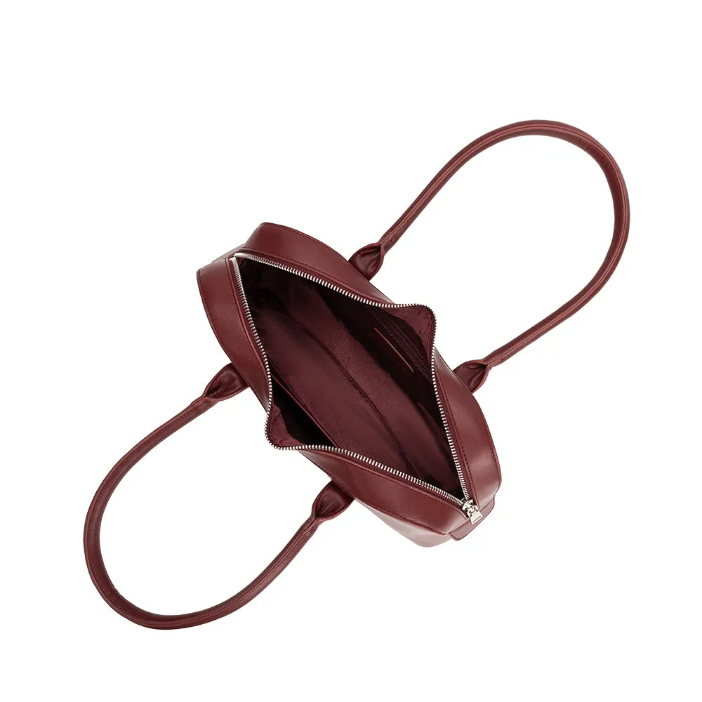 Tilda Burgundy Recycled Vegan Shoulder Bag sold by Melie Bianco product image thumbnail 4