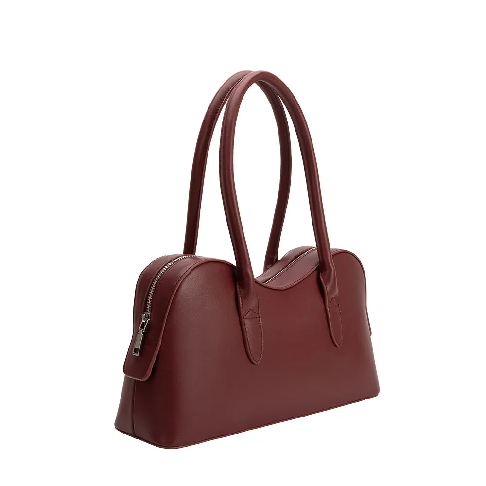 Tilda Burgundy Recycled Vegan Shoulder Bag sold by Melie Bianco product image thumbnail 2