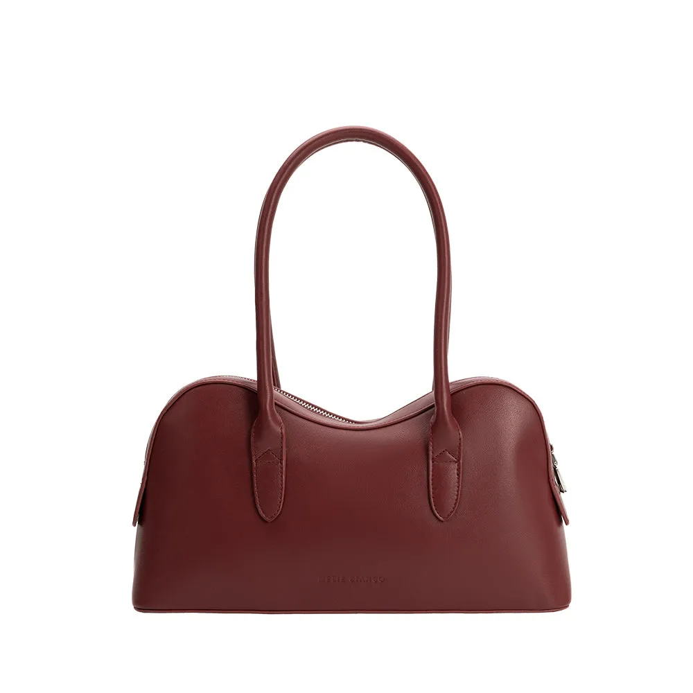 Tilda Burgundy Recycled Vegan Shoulder Bag sold by Melie Bianco product image thumbnail 3