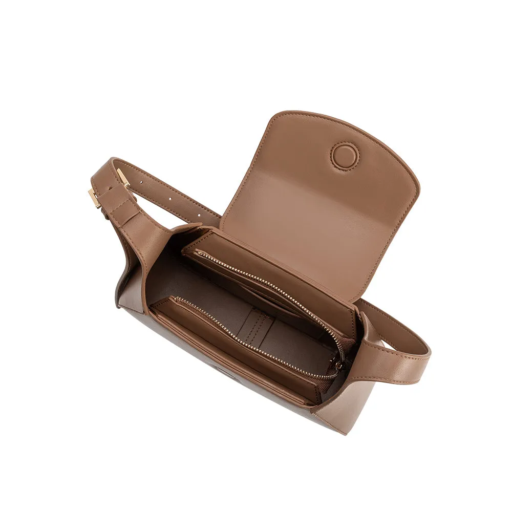 Melody Mocha Recycled Vegan Shoulder Bag sold by Melie Bianco product image thumbnail 4