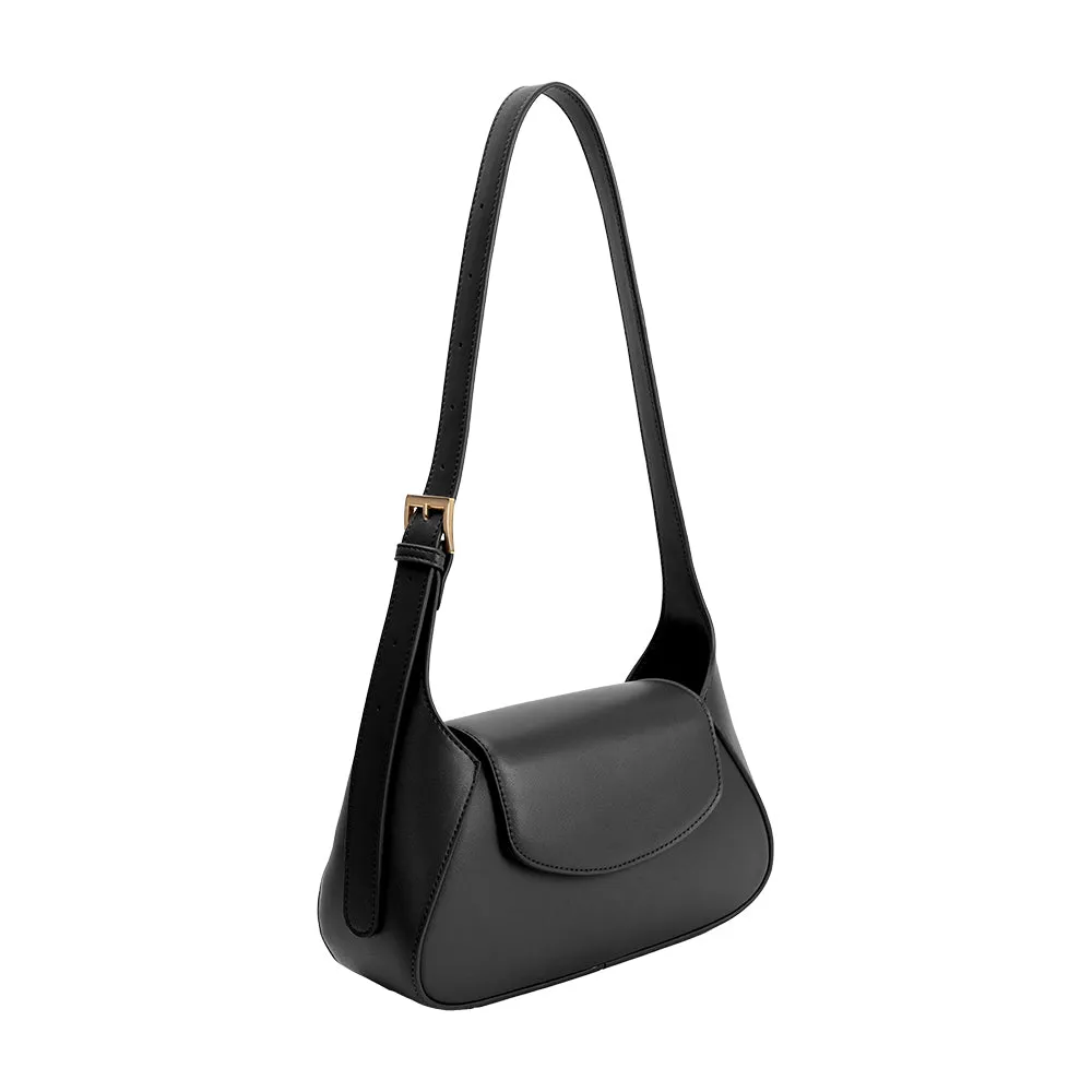 Melody Black Recycled Vegan Shoulder Bag sold by Melie Bianco product image thumbnail 2