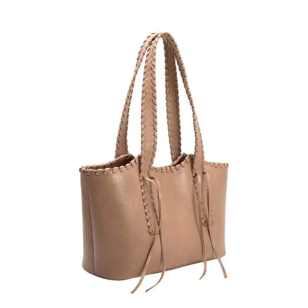 Phoebe Mocha Recycled Vegan Shoulder Bag sold by Melie Bianco product image thumbnail 2