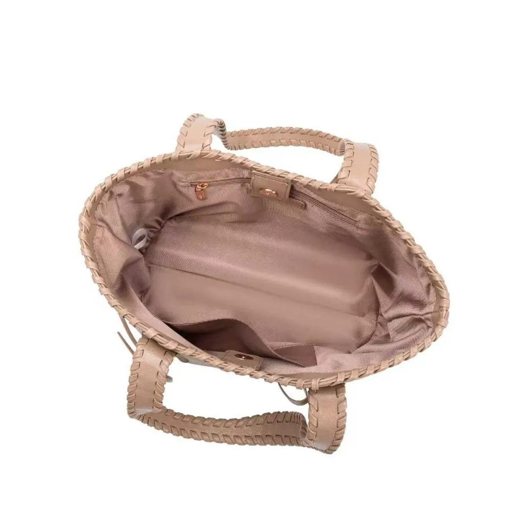 Phoebe Mocha Recycled Vegan Shoulder Bag sold by Melie Bianco product image thumbnail 3