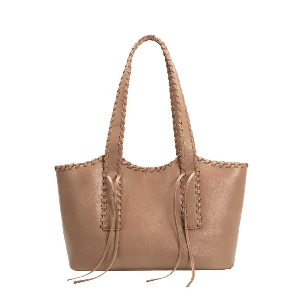 Phoebe Mocha Recycled Vegan Shoulder Bag sold by Melie Bianco product image thumbnail 4
