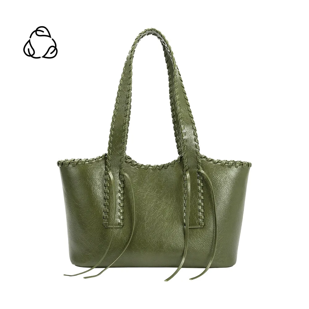 Phoebe Olive Green Recycled Vegan Shoulder Bag sold by Melie Bianco