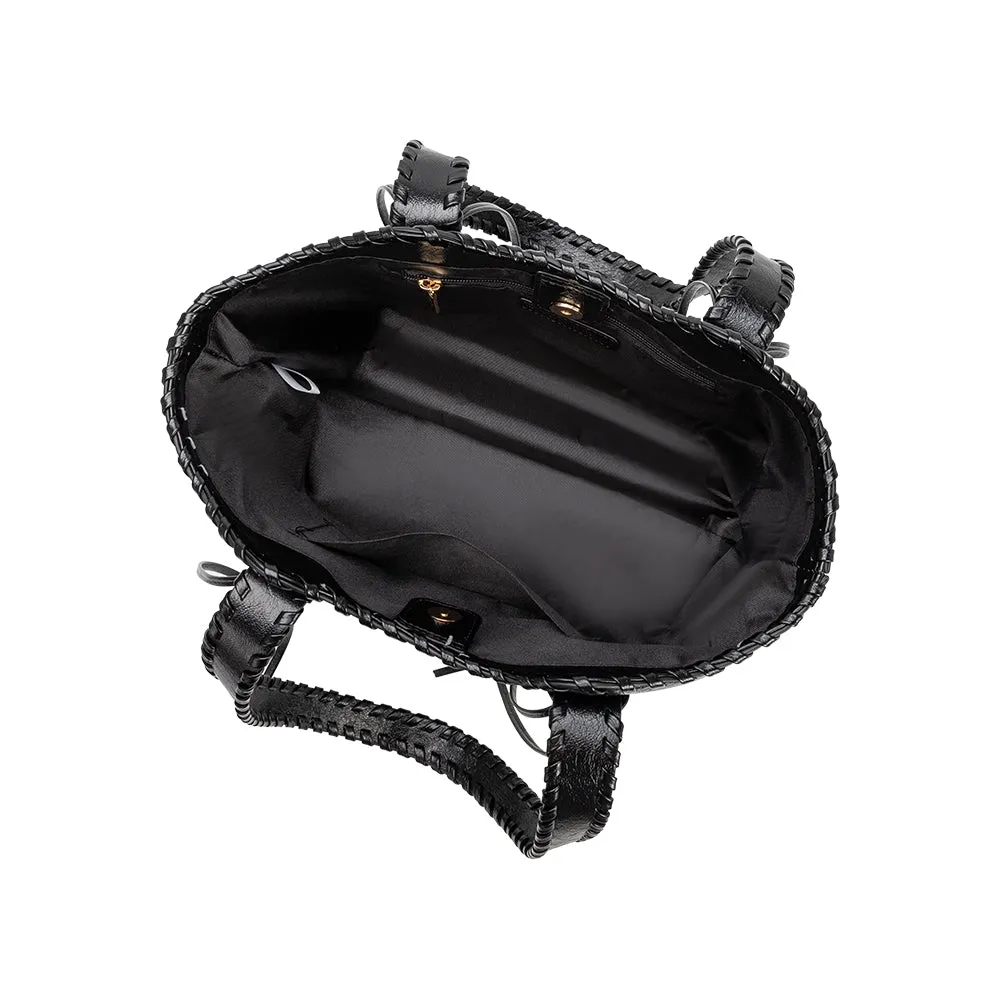 Phoebe Black Recycled Vegan Shoulder Bag sold by Melie Bianco product image thumbnail 4