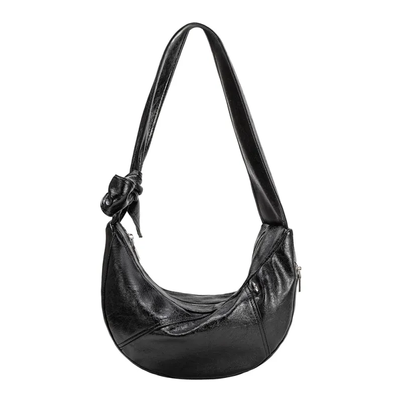 Bambi Black Vegan Leather Shoulder Bag sold by Melie Bianco