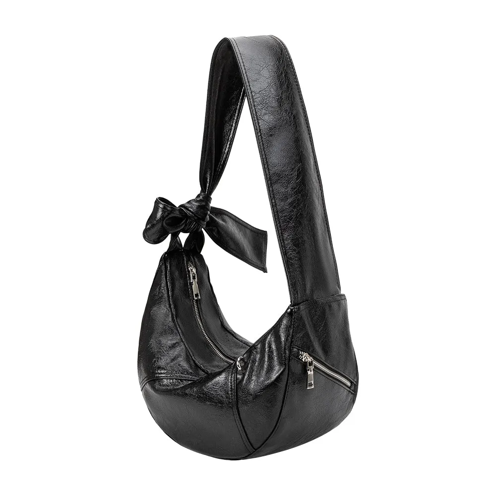 Bambi Black Vegan Leather Shoulder Bag sold by Melie Bianco product image thumbnail 2