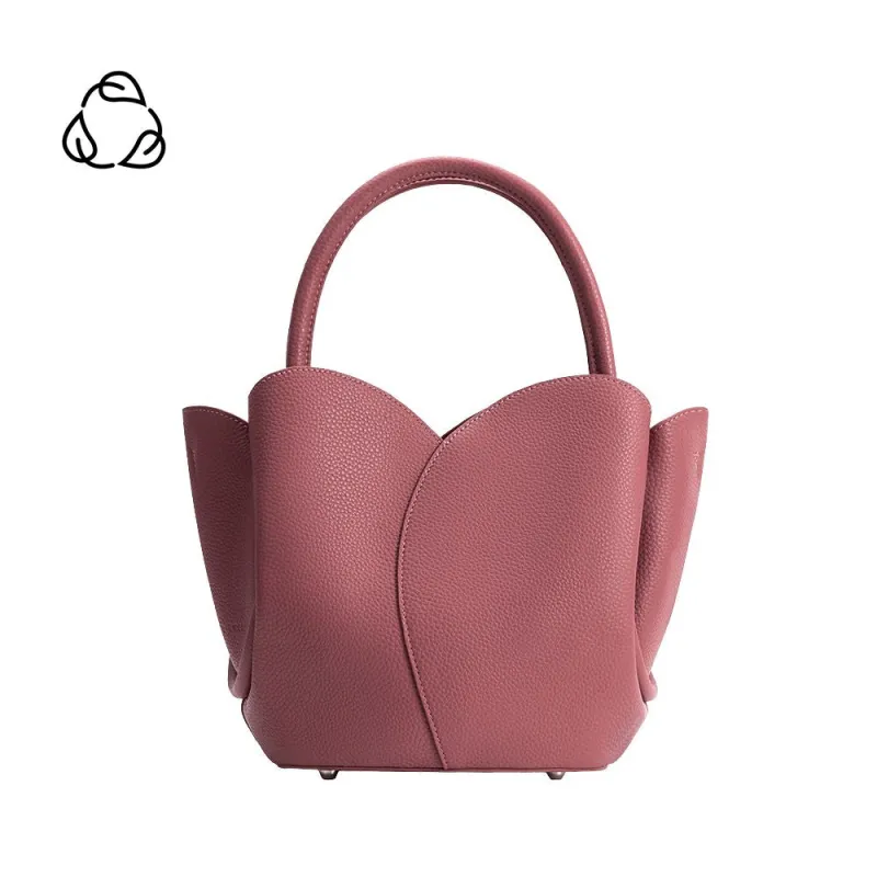 Tulip Mauve Recycled Vegan Top Handle Bag sold by Melie Bianco