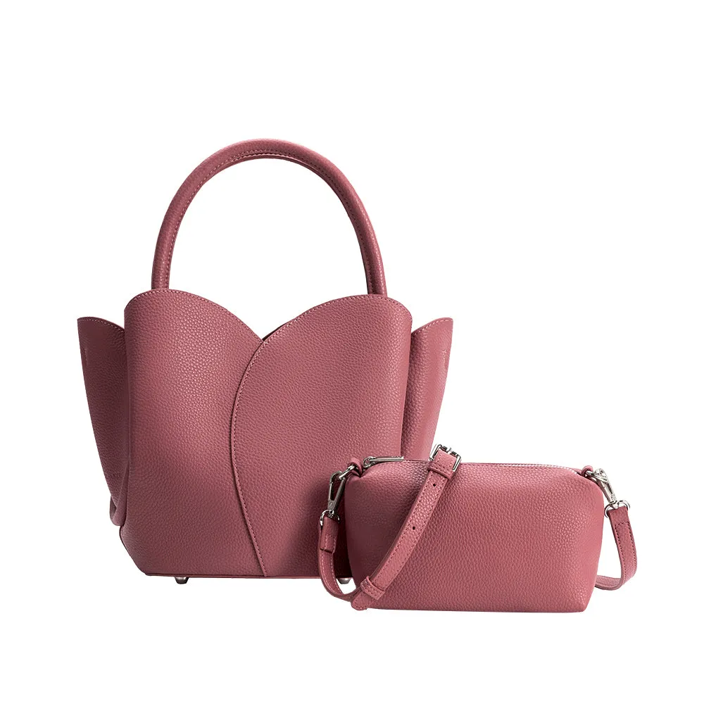 Tulip Mauve Recycled Vegan Top Handle Bag sold by Melie Bianco product image thumbnail 4