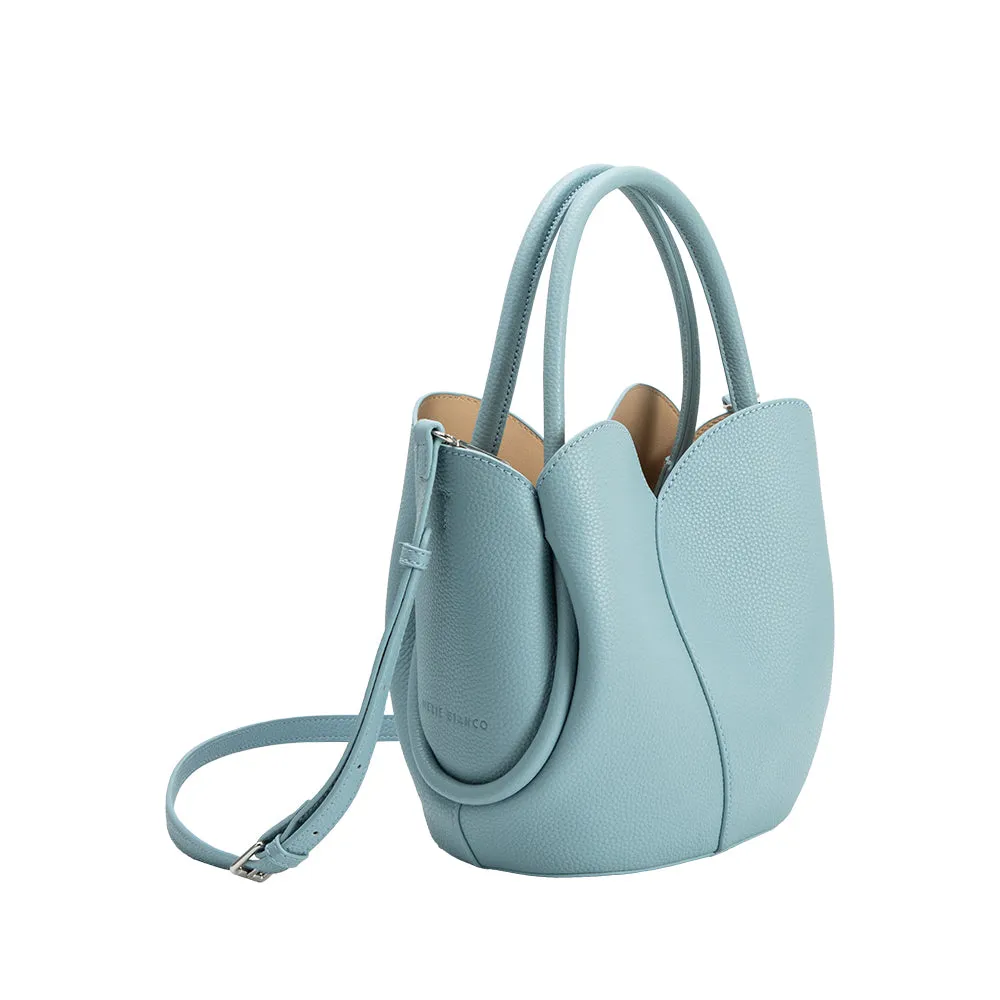 Tulip Blue Recycled Vegan Top Handle Bag sold by Melie Bianco product image thumbnail 2