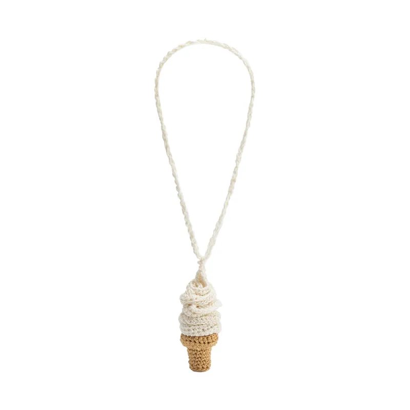 Ice Cream Ivory Crochet Bag Charm sold by Melie Bianco