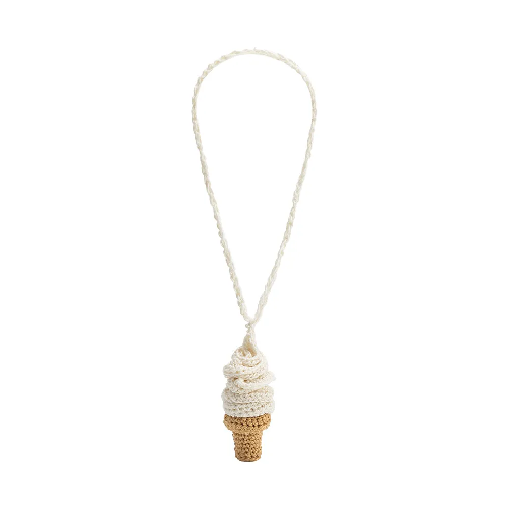 Ice Cream Ivory Crochet Bag Charm sold by Melie Bianco