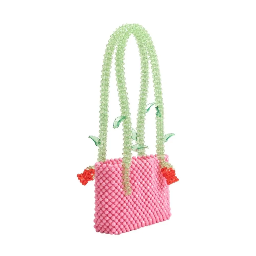 Flor Pink Beaded Shoulder Bag sold by Melie Bianco product image thumbnail 2