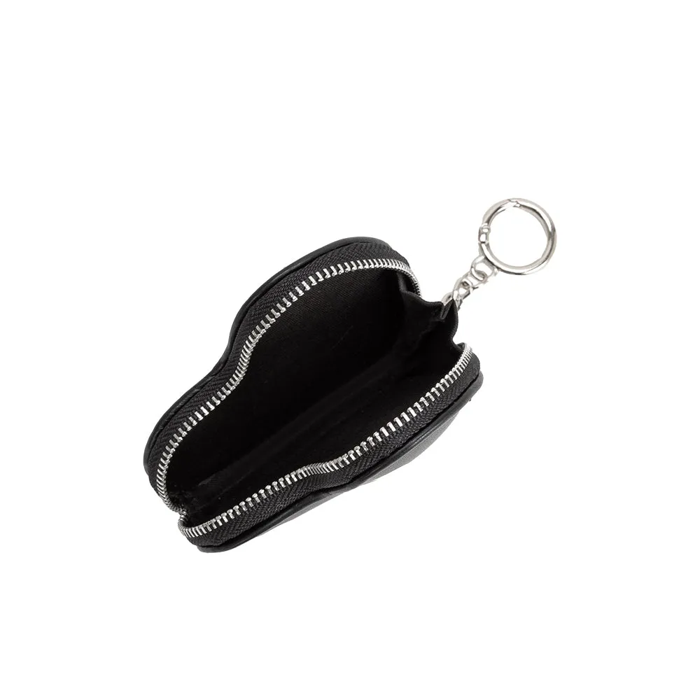 Puffy Polka Dot Heart Black Vegan Bag Charm sold by Melie Bianco product image thumbnail 4