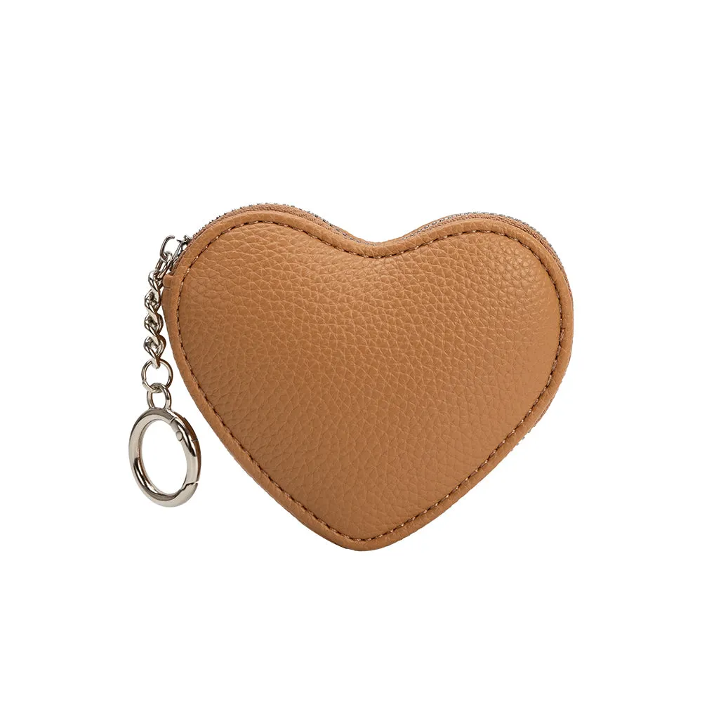 Puffy Heart Tan Vegan Bag Charm sold by Melie Bianco