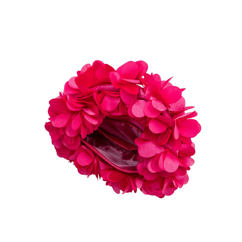 Bloom Fuchsia Vegan Satin Top Handle Bag sold by Melie Bianco product image thumbnail 4