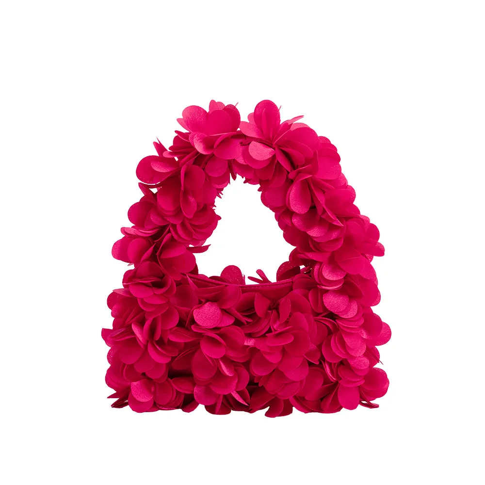 Bloom Fuchsia Vegan Satin Top Handle Bag sold by Melie Bianco product image thumbnail 3