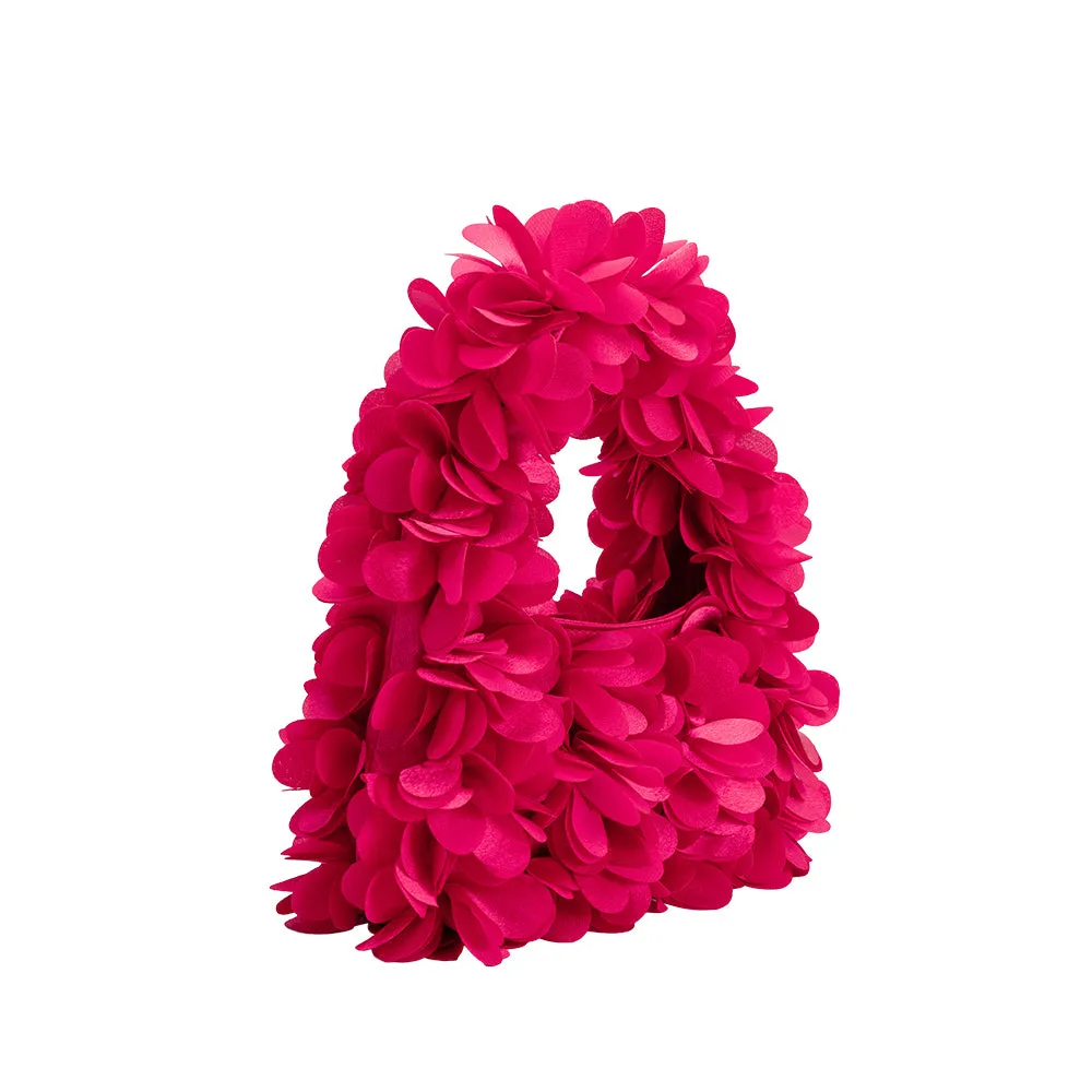Bloom Fuchsia Vegan Satin Top Handle Bag sold by Melie Bianco product image thumbnail 2