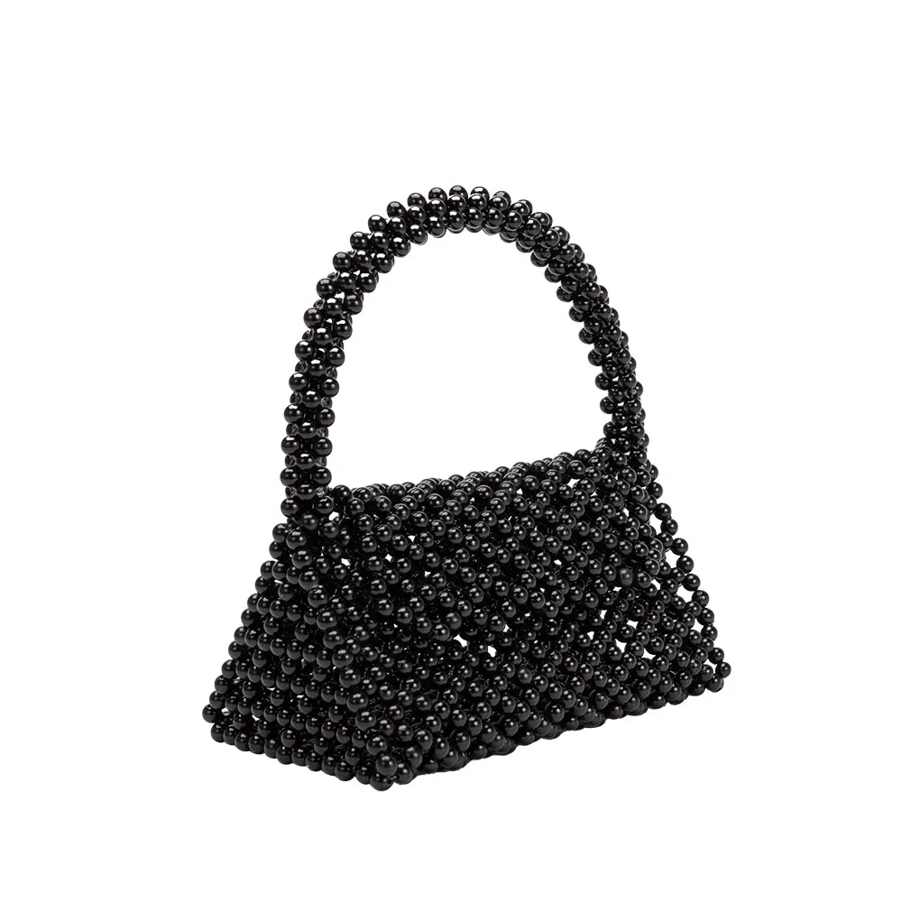 Morgan Black Beaded Top Handle Bag sold by Melie Bianco product image thumbnail 2
