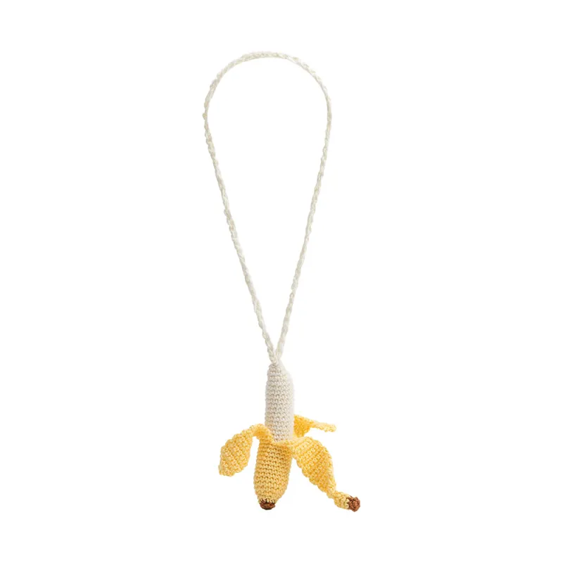 Banana Yellow Crochet Bag Charm sold by Melie Bianco
