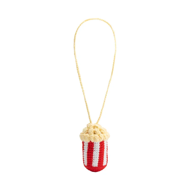 Popcorn Yellow Crochet Bag Charm sold by Melie Bianco