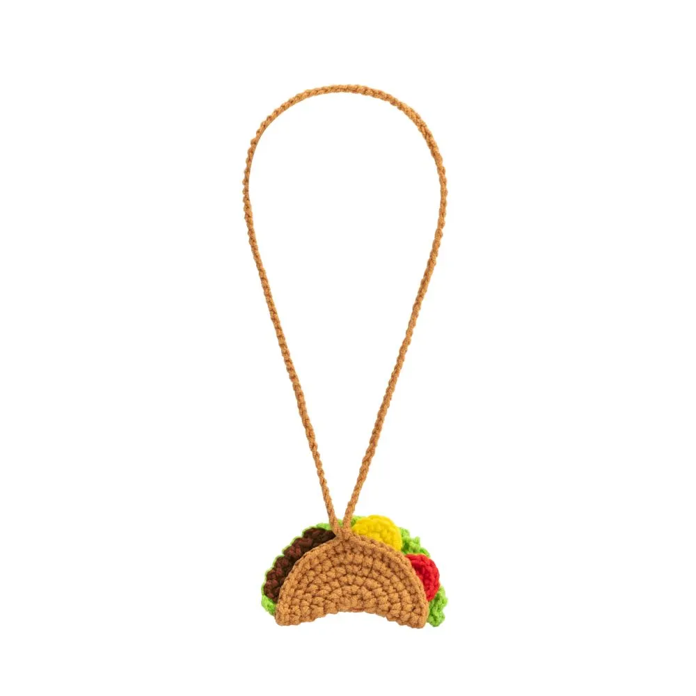 Taco Tan Crochet Bag Charm sold by Melie Bianco