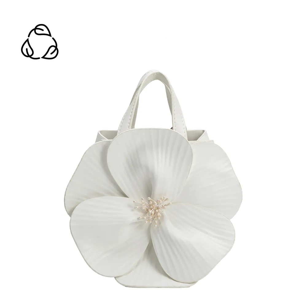 Monroe Ivory Flower Top Handle Bag sold by Melie Bianco