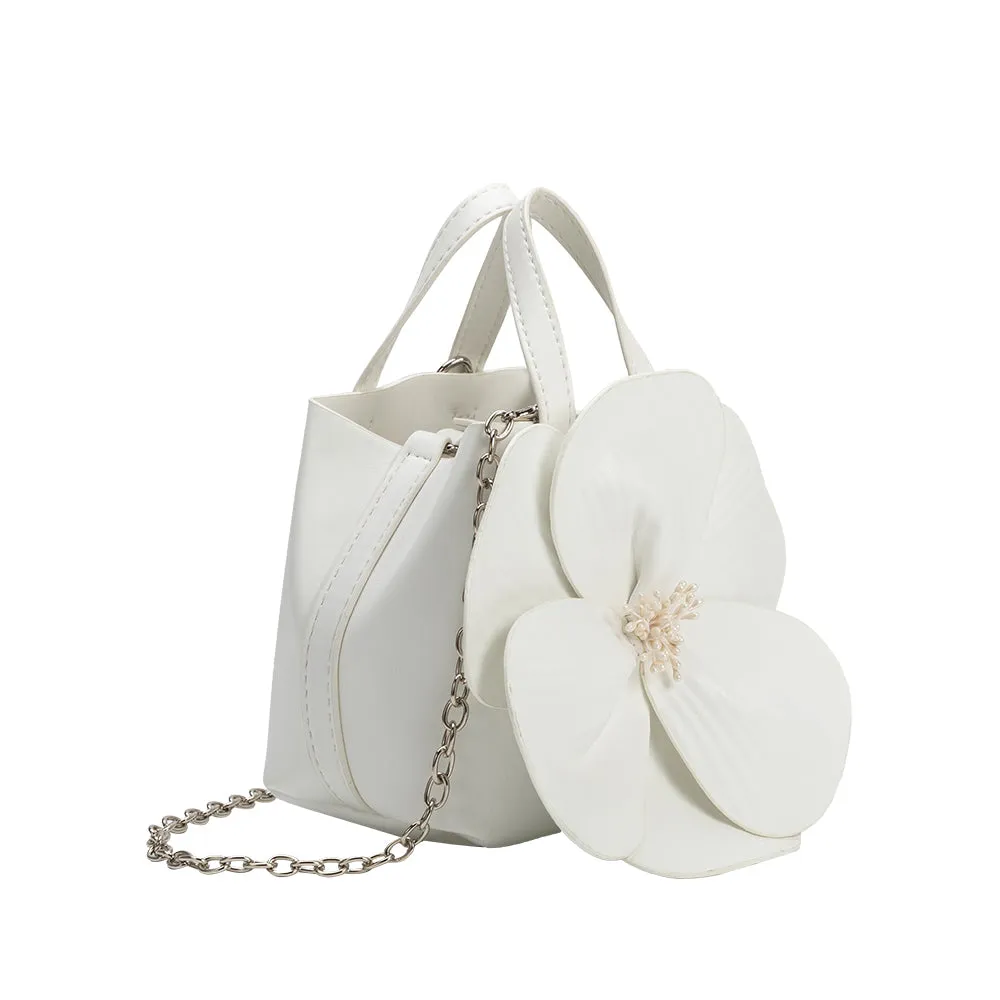 Monroe Ivory Flower Top Handle Bag sold by Melie Bianco product image thumbnail 2