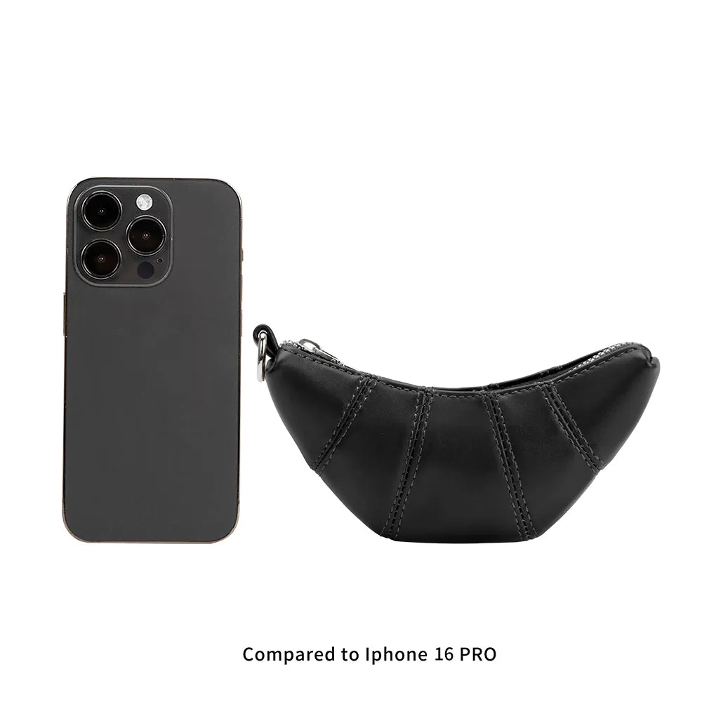 Croissant Mini Black Vegan Bag Charm sold by Melie Bianco product image thumbnail 5