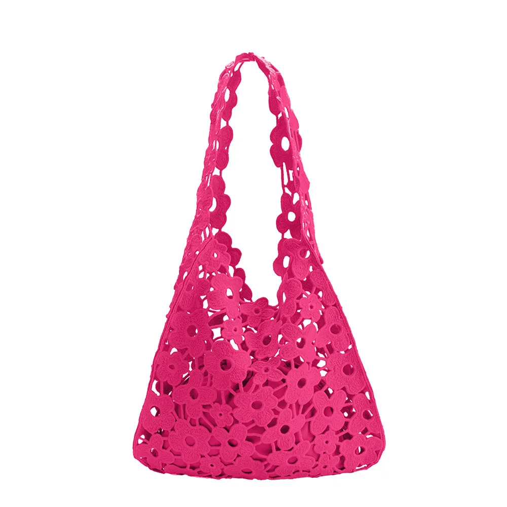 Aster Pink Floral Cotton Tote Bag sold by Melie Bianco