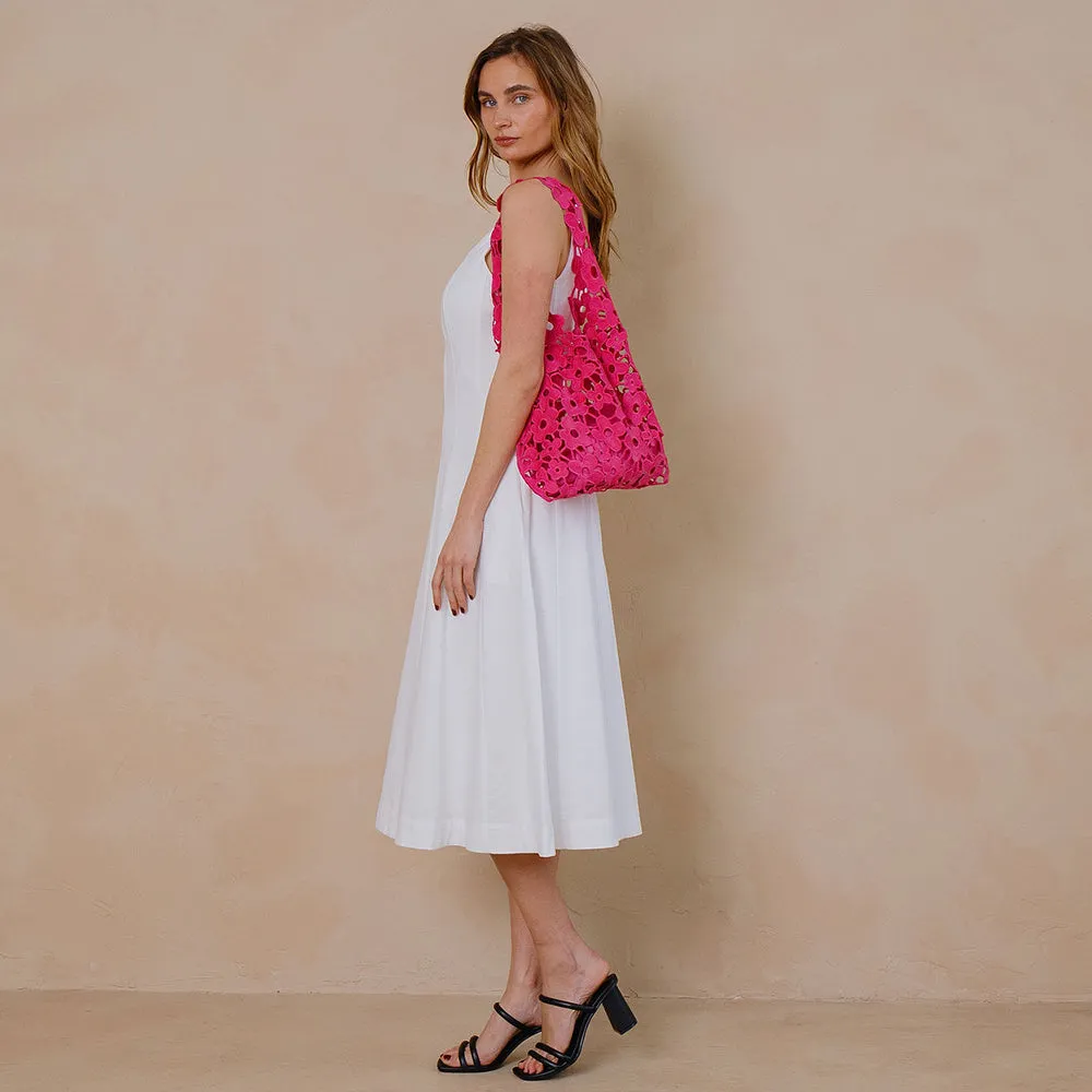 Aster Pink Floral Cotton Tote Bag sold by Melie Bianco product image thumbnail 5