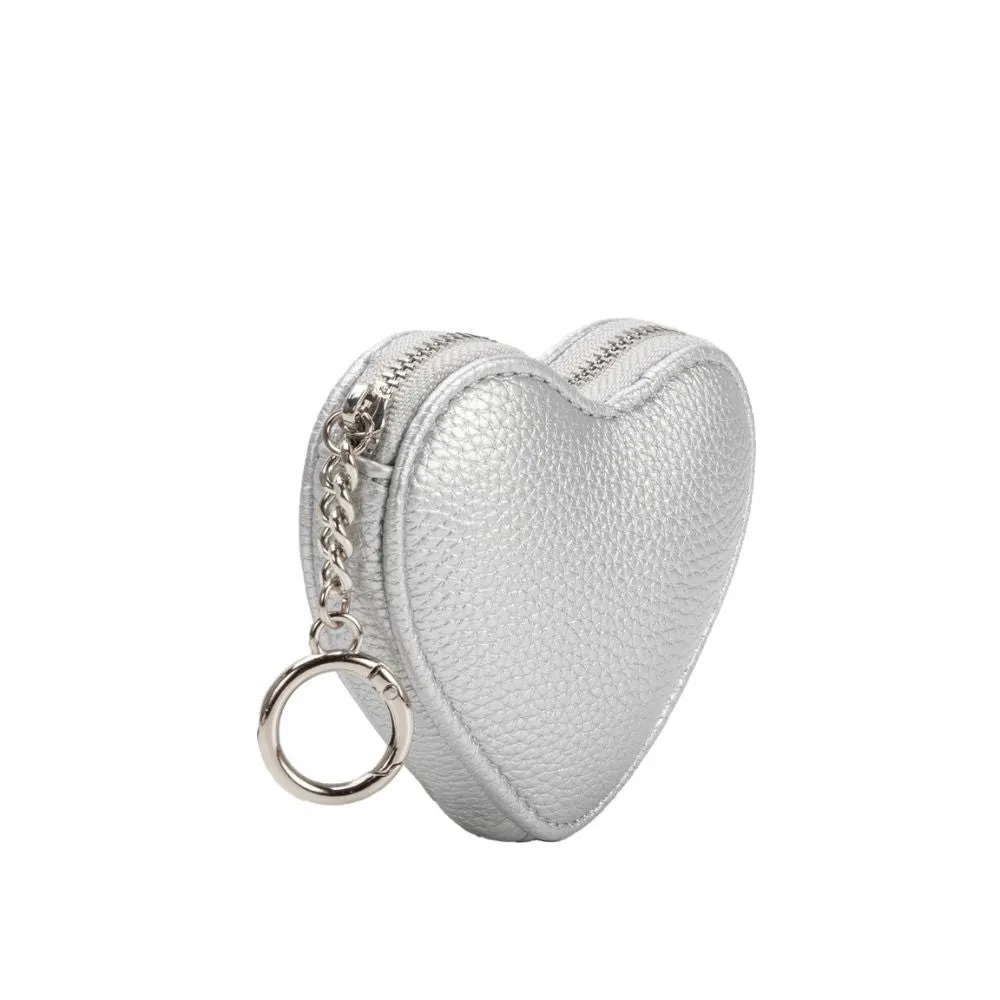Puffy Heart Silver Vegan Bag Charm sold by Melie Bianco product image thumbnail 2