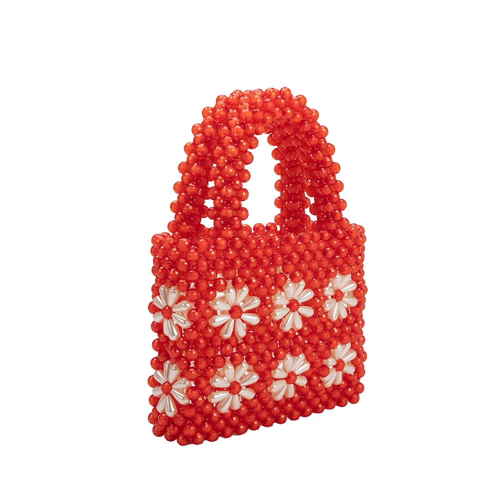 Selena Red Beaded Top Handle Bag sold by Melie Bianco product image thumbnail 2