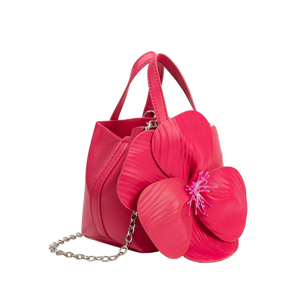 Monroe Fuchsia Flower Top Handle Bag sold by Melie Bianco product image thumbnail 2