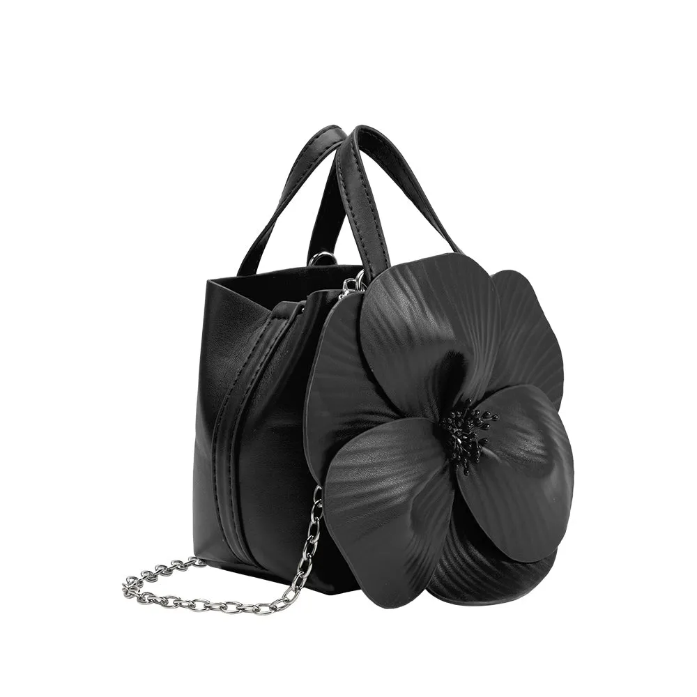 Monroe Black Flower Top Handle Bag sold by Melie Bianco product image thumbnail 2
