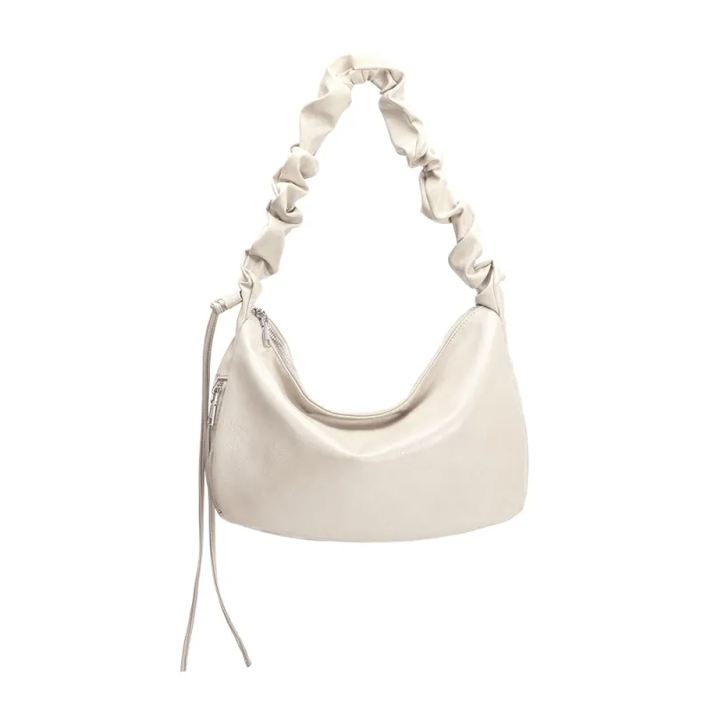 Reign Ivory Vegan Leather Shoulder Bag sold by Melie Bianco