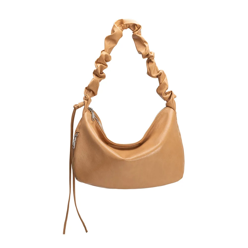 Reign Tan Vegan Leather Shoulder Bag sold by Melie Bianco