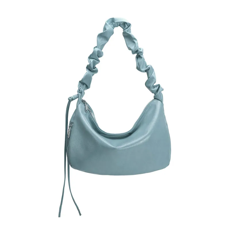 Reign Blue Vegan Leather Shoulder Bag sold by Melie Bianco