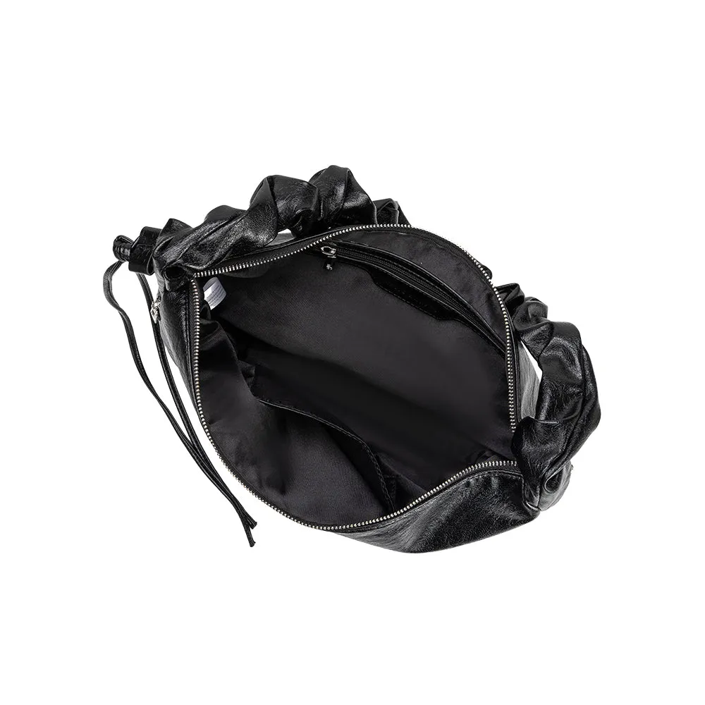 Reign Black Vegan Leather Shoulder Bag sold by Melie Bianco product image thumbnail 4