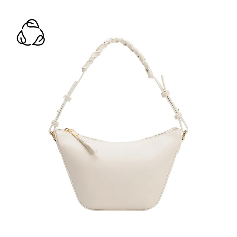 Audrina Ivory Recycled Vegan Crossbody Bag sold by Melie Bianco