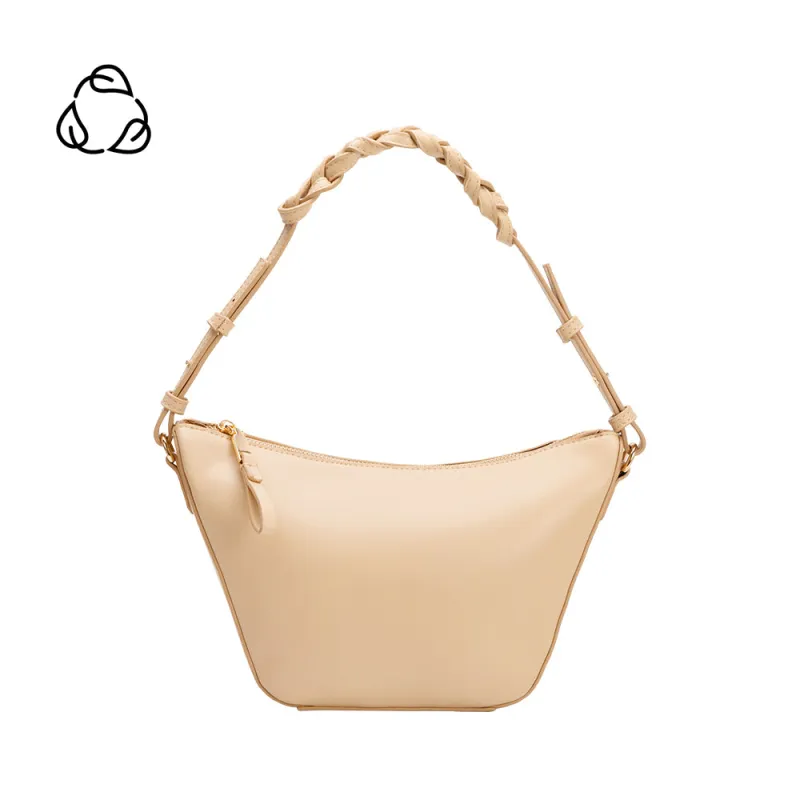 Audrina Nude Recycled Vegan Crossbody Bag sold by Melie Bianco