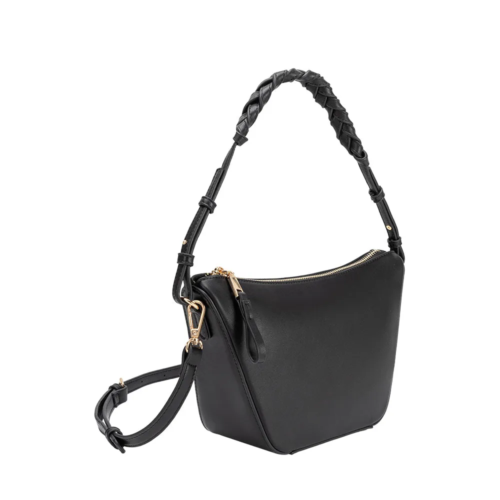 Audrina Black Recycled Vegan Crossbody Bag sold by Melie Bianco product image thumbnail 2