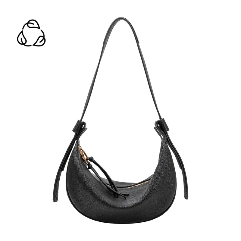 Hayden Black Recycled Vegan Crossbody Bag sold by Melie Bianco