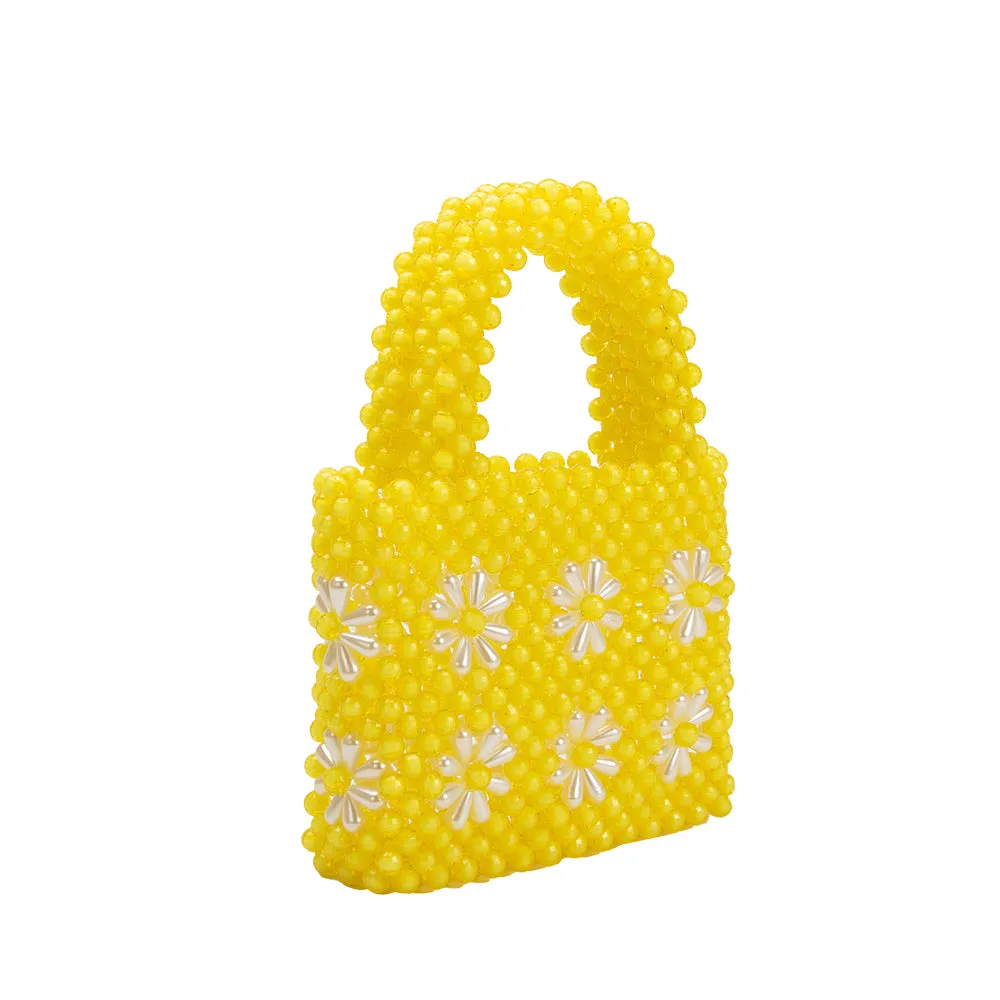 Selena Yellow Beaded Top Handle Bag sold by Melie Bianco product image thumbnail 2