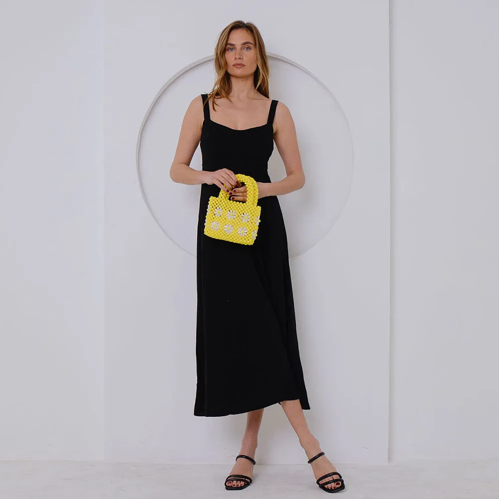 Selena Yellow Beaded Top Handle Bag sold by Melie Bianco product image thumbnail 3